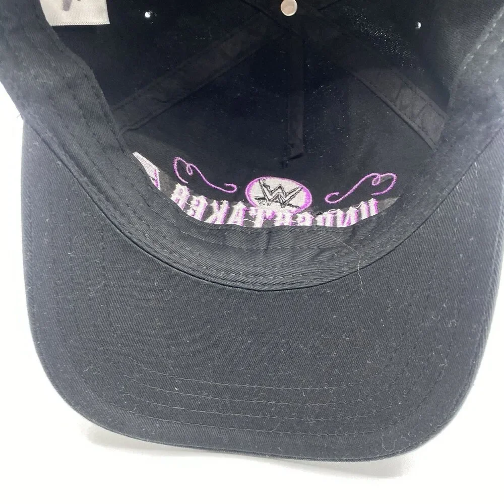 WWE Undertaker Hat Snapback Adult OSFA Black Purple Twill WWF Wrestling NWT